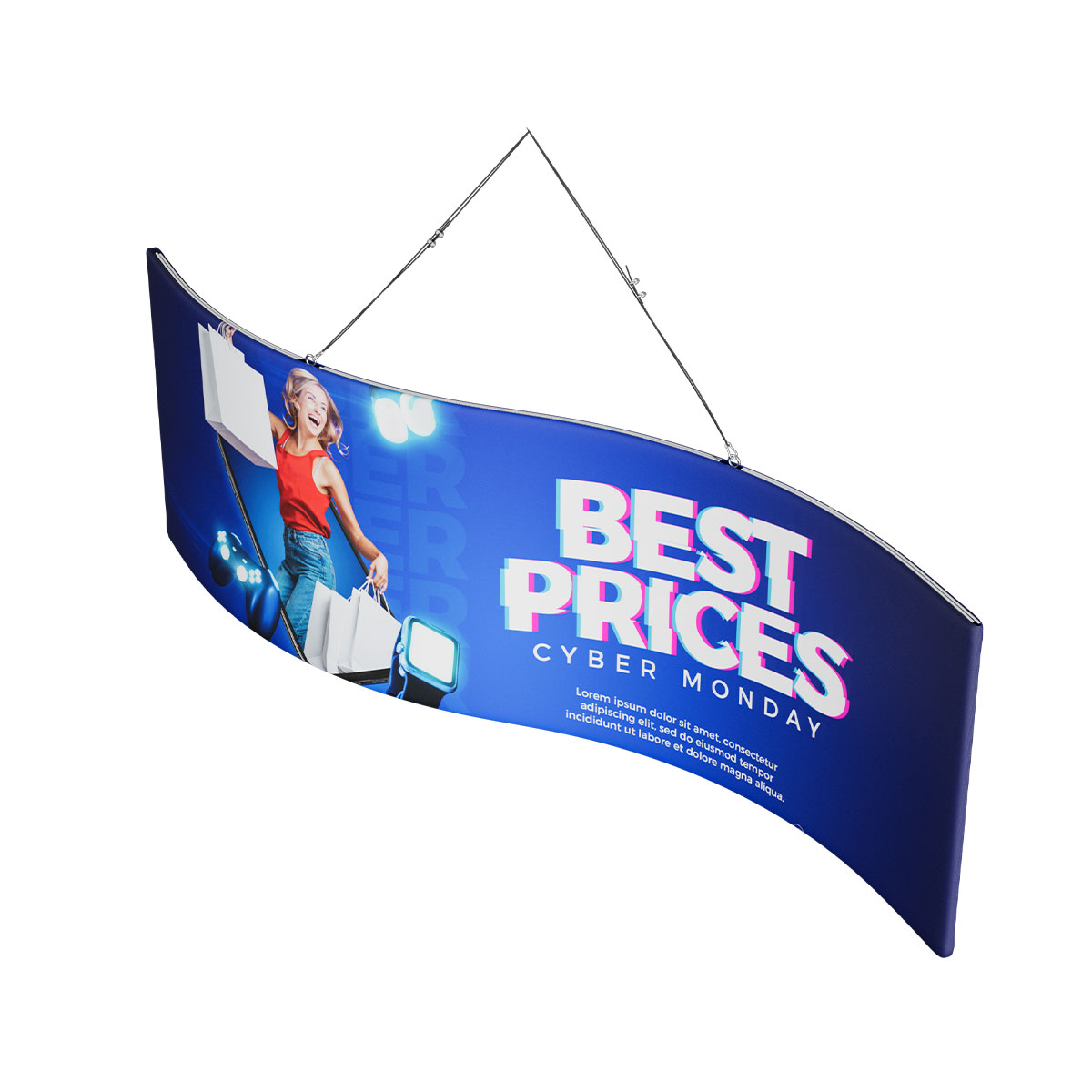 8ft S-Curved Hanging Banner Kit 2