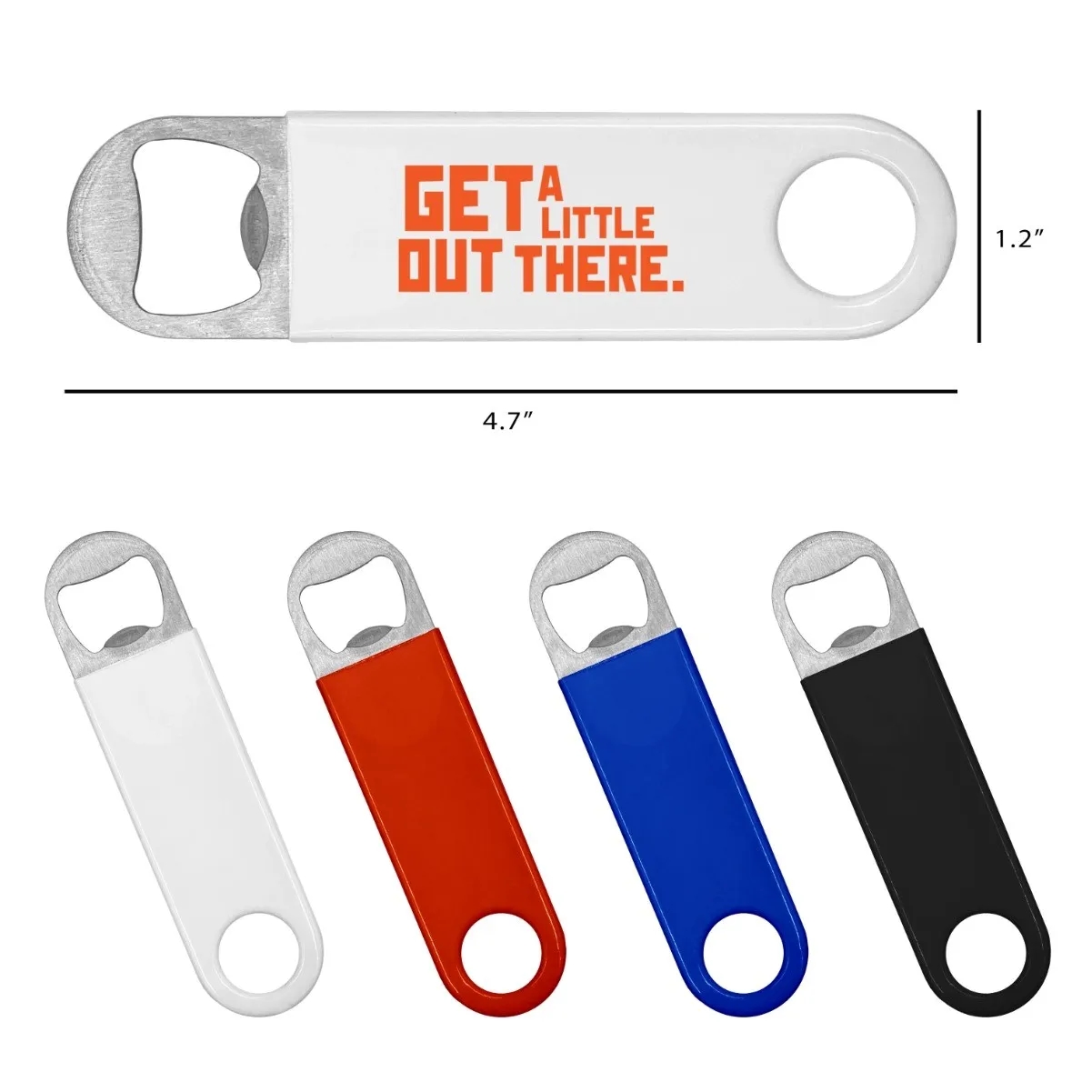 Pocket Vinyl Coated Paddle Bottle Opener 4