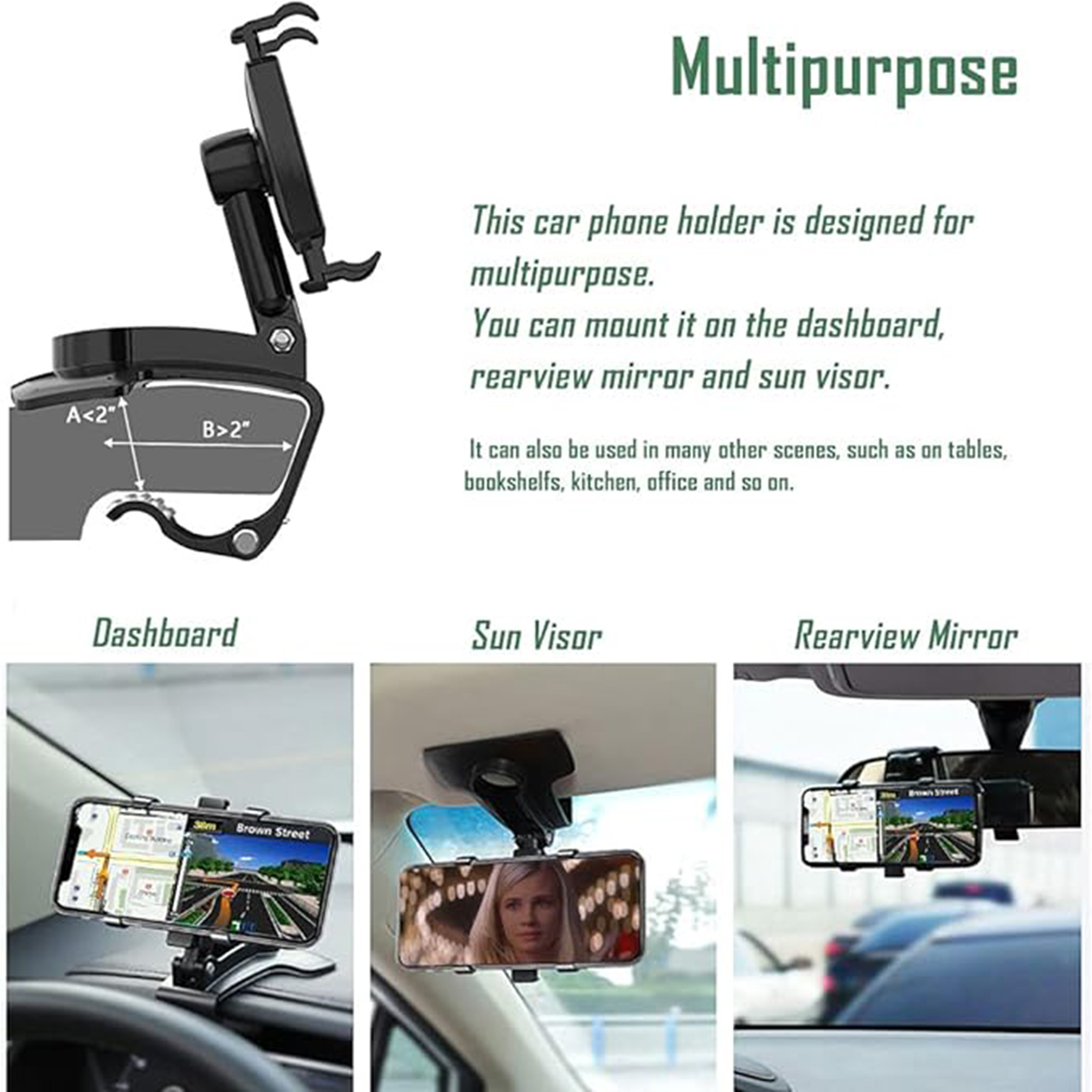 Car Phone Holder Mount with 360 Rotation 3