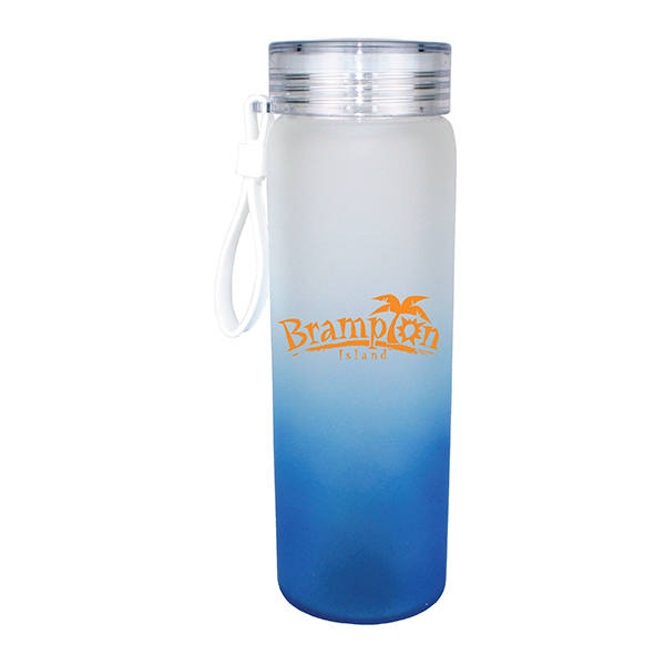 Halcyon® 20 oz. Frosted Glass Bottle with Screw on Lid 8