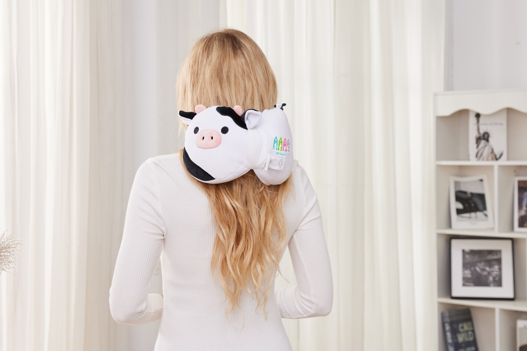 Comfort Pals™ Cow 2-in-1 Pillow Sleep Mask 4