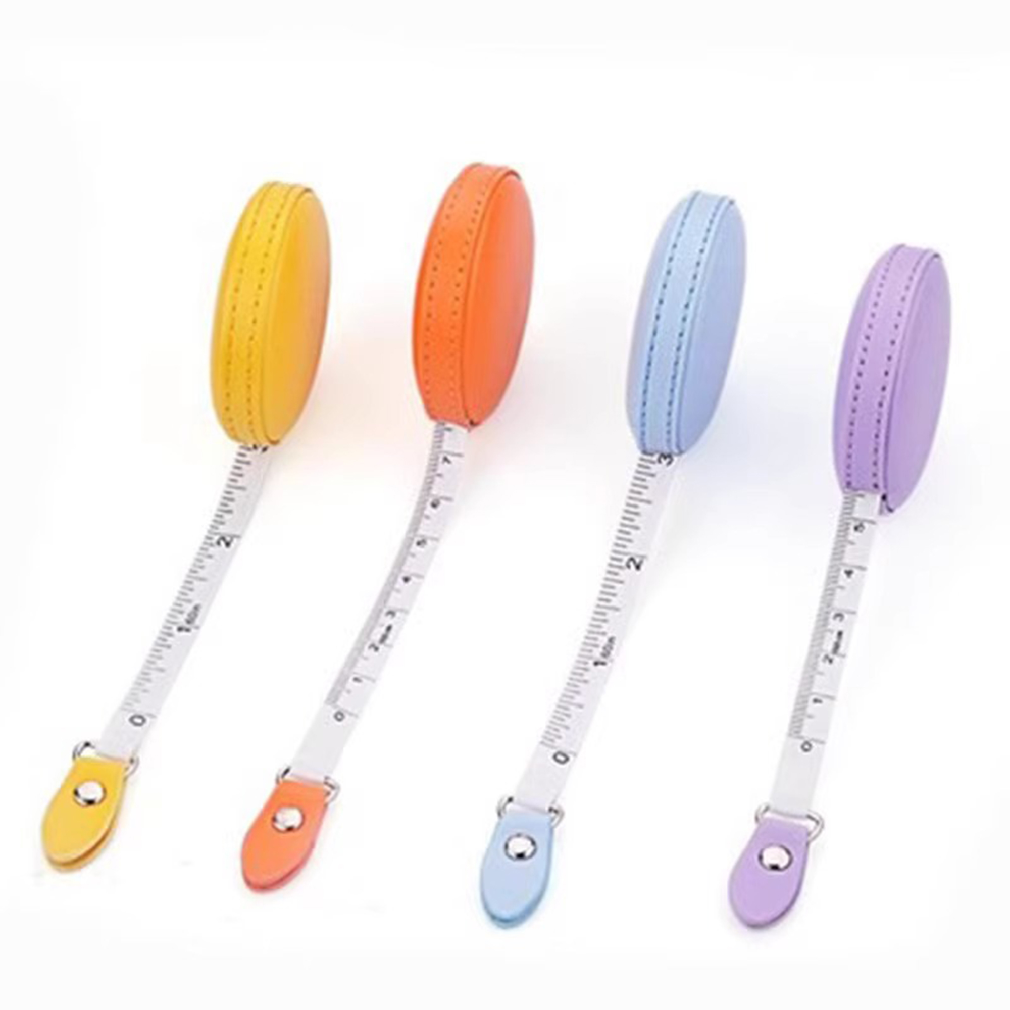 PU Leather Round Retractable Measuring Tape 4
