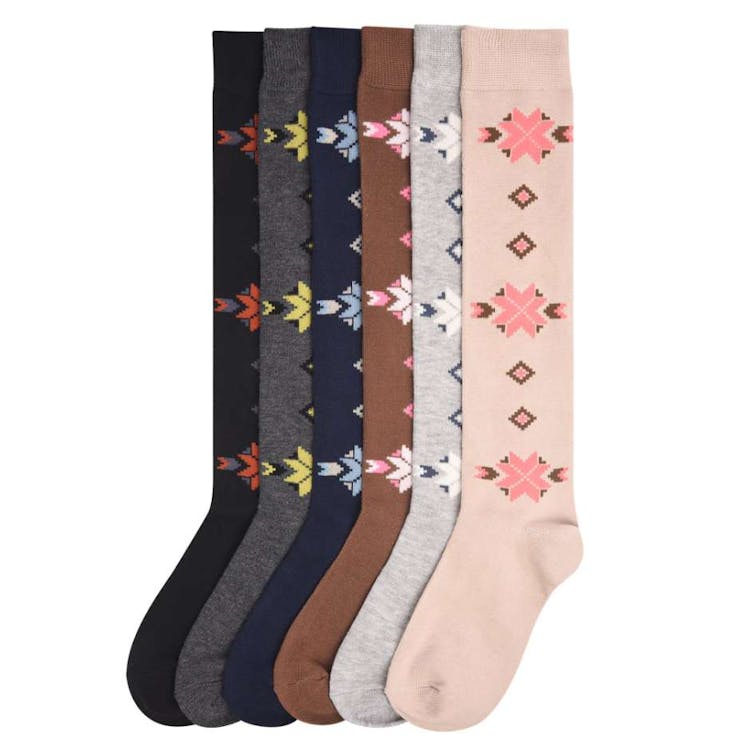 Women's Knee High Socks - 9-11 Assorted Colors 2
