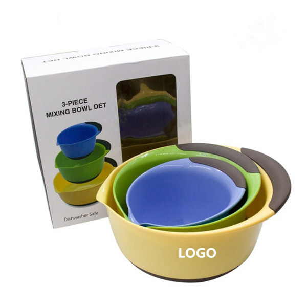Three salad pots set 2