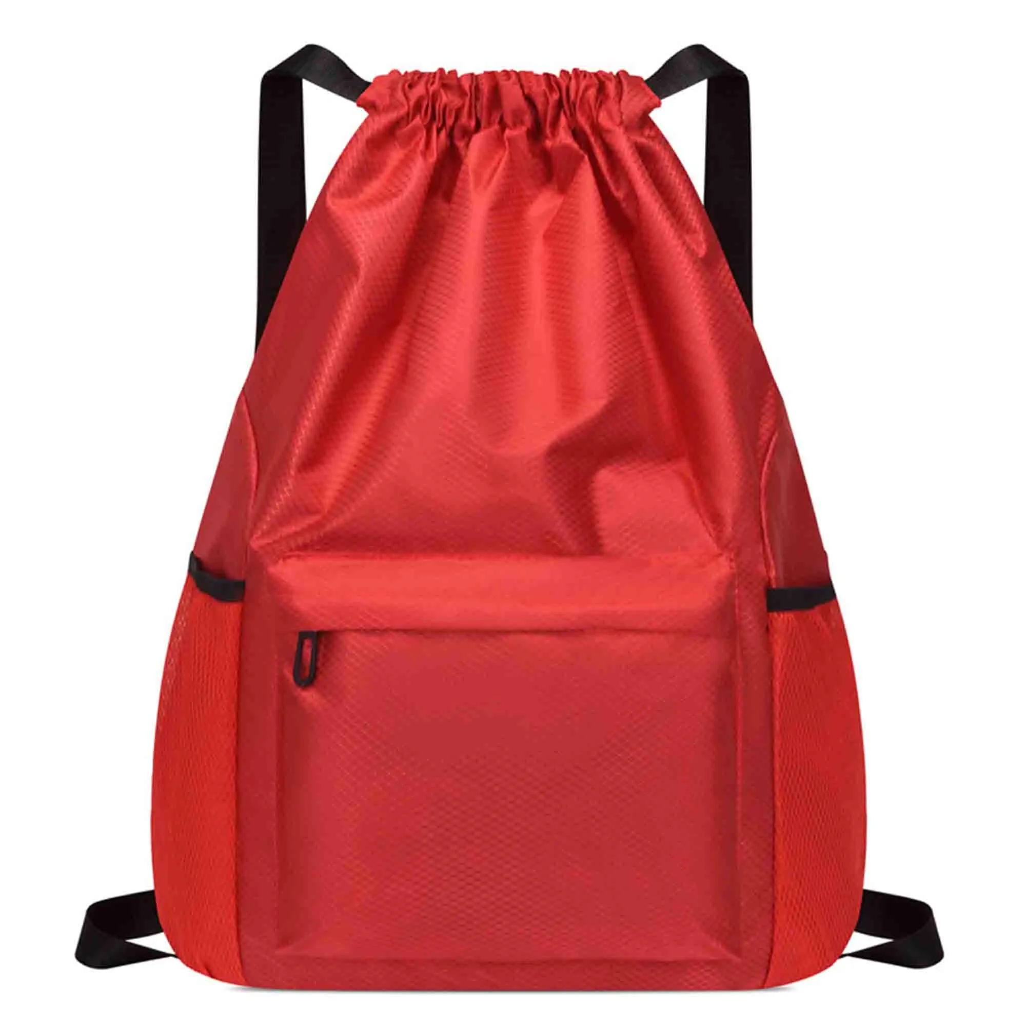 Waterproof Drawstring Backpack With Front Zipper Pocket 10
