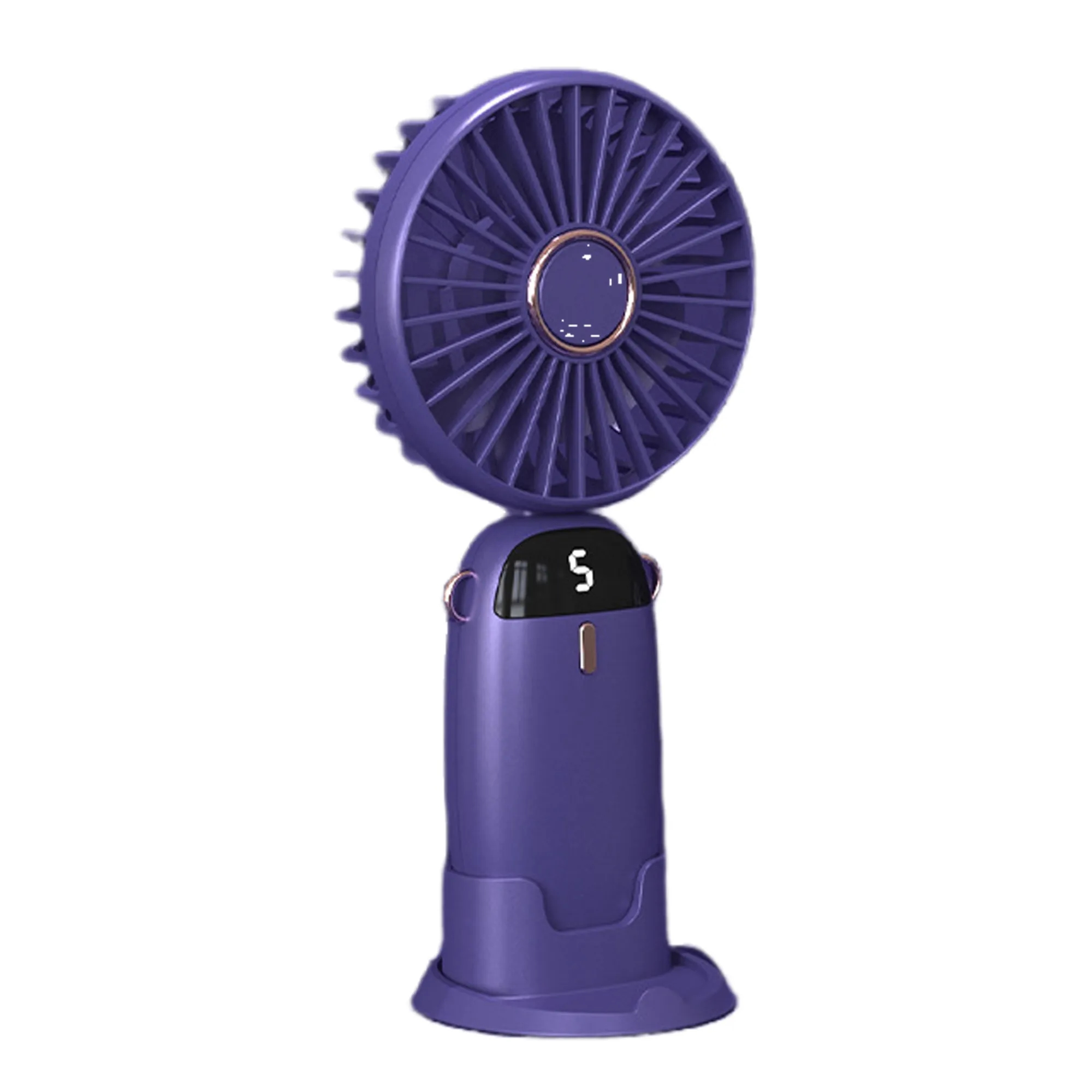 Rechargeable Hand Held Portable Fans w/Mobile Phone Holder M 5