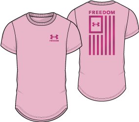 UA Freedom Flag Foil Girls' T-Shirt 7