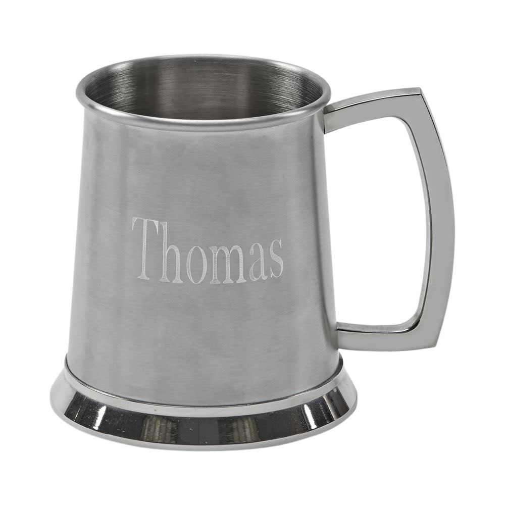STAINLESS STEELSTAINLESS STEEL MATTE FINISH TANKARD, 4.5" H 1