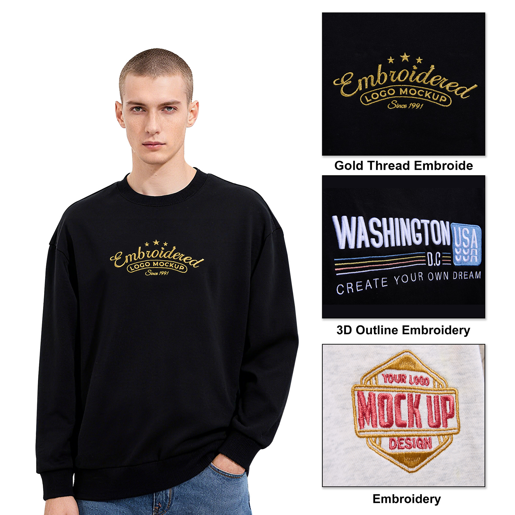 Unisex 100% Pre-Shrunk Cotton Crewneck Sweatshirt 6