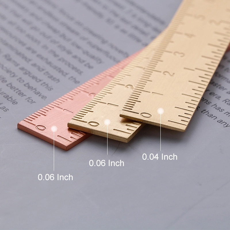 6 inches copper ruler, solid ruler bookmark 4