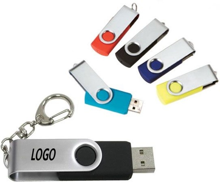 Metal & Plastic 8 GB USB Flashdrive With Swivel Cap 1