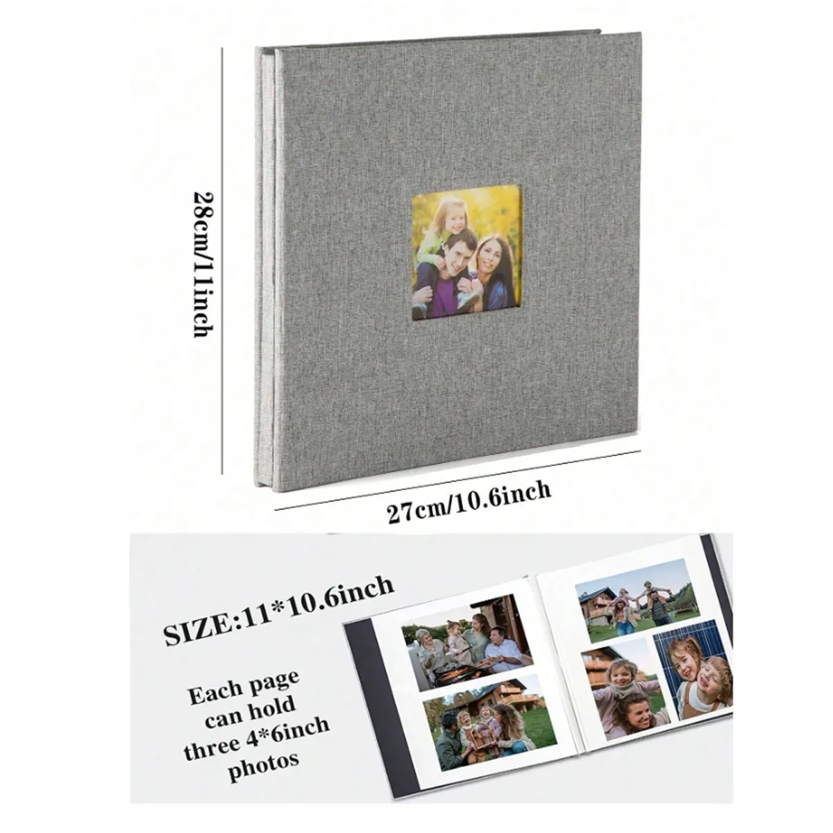 16 Inch Linen Scrapbook Photo Album DIY 3