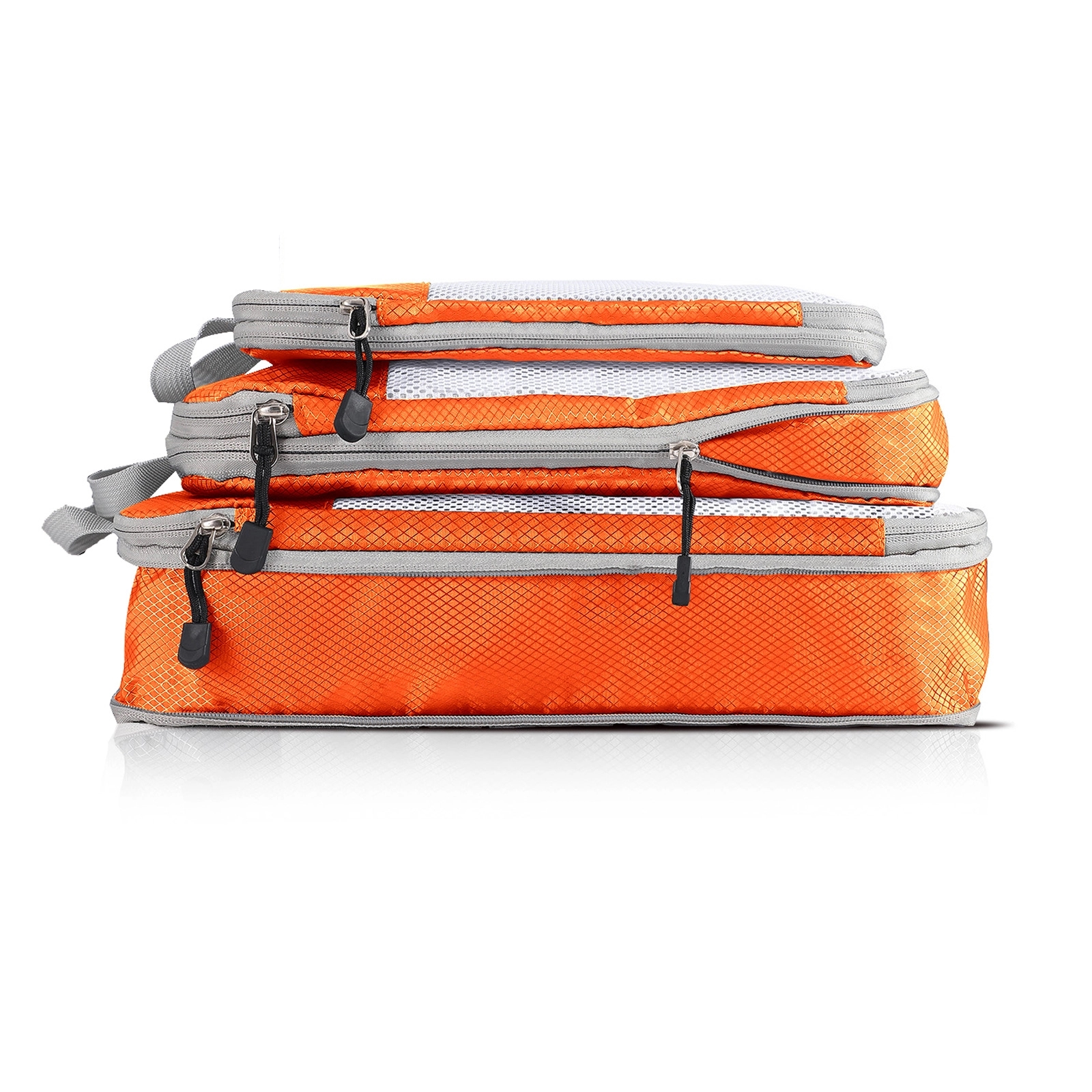 Set Of 3 Packing Cubes Foldable Storage Mesh Bag Organizer 22
