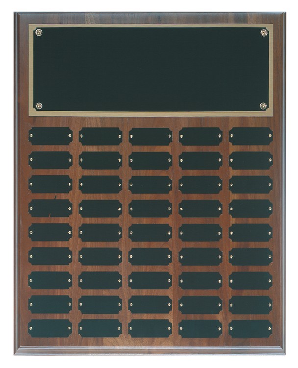 45 Plate Genuine Walnut Step Edge Perpetual Plaques 1