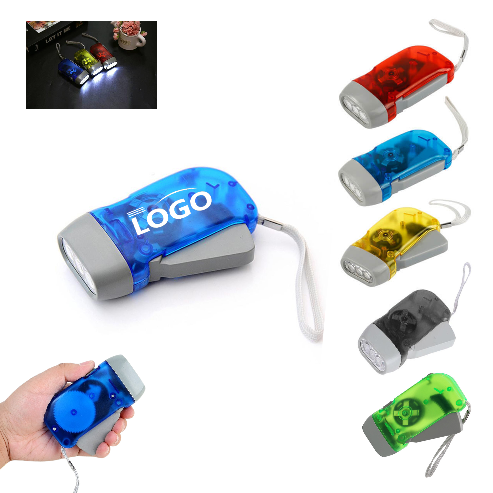 Portable Hand Press Flashlight for Outdoor Activities MOQ 50 3