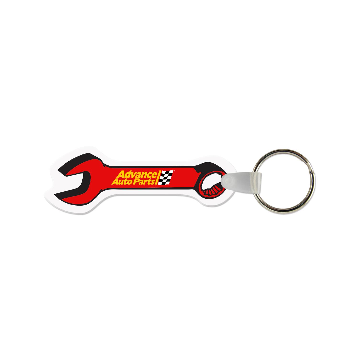 Wrench Shaped USA Made Vinyl Keychain 1