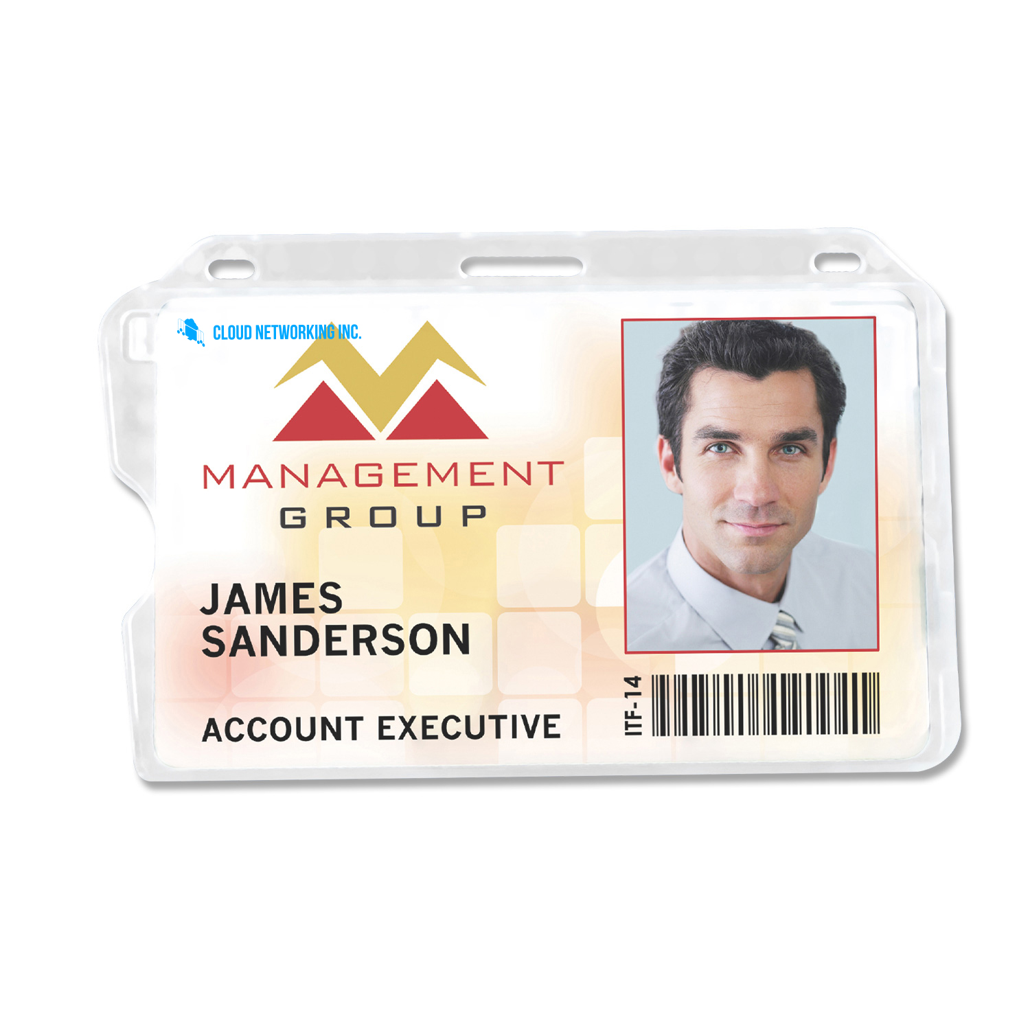 3.64" W x 2.73" H - Horizontal Rigid Card Holder (1 Color Imprint) 1