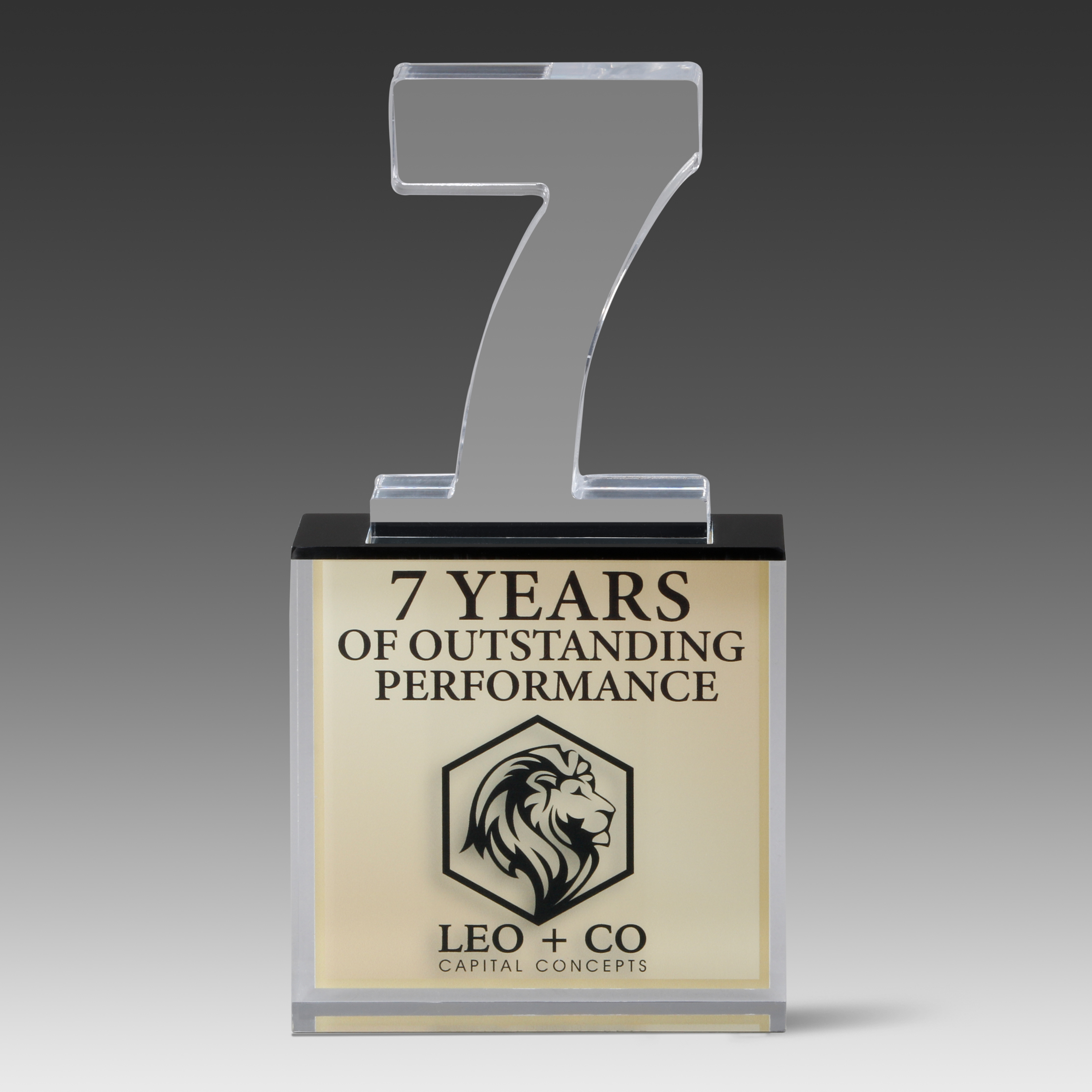 Recognition Number Award 7 (4" x 8" x 1") 2