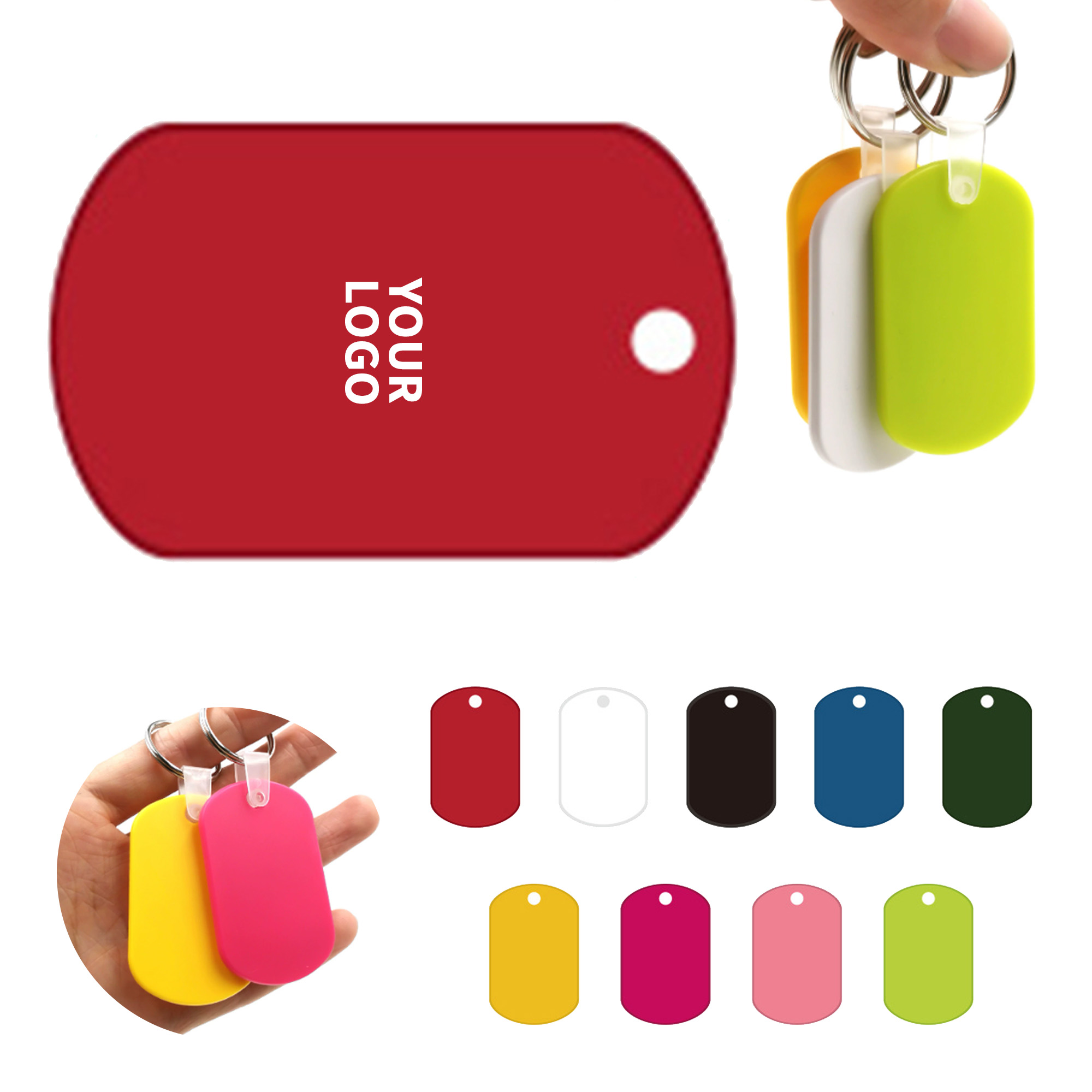 Oval Soft Vinyl Key Ring Motel Style 1