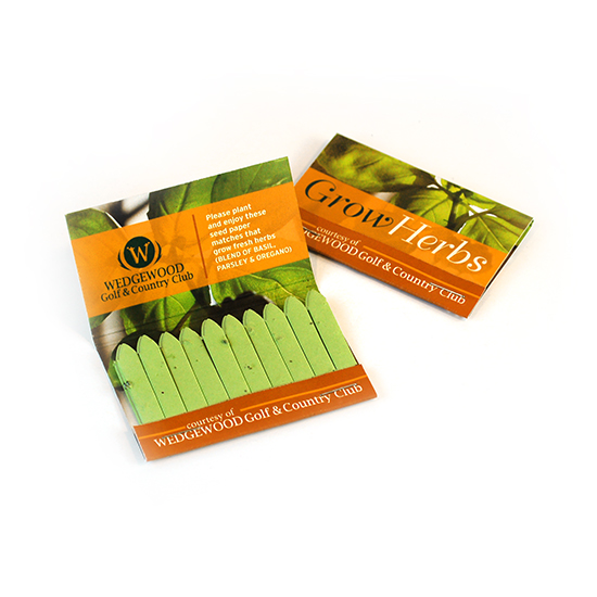 Large Herb Seed Paper Matchbook, Double-Sided 2