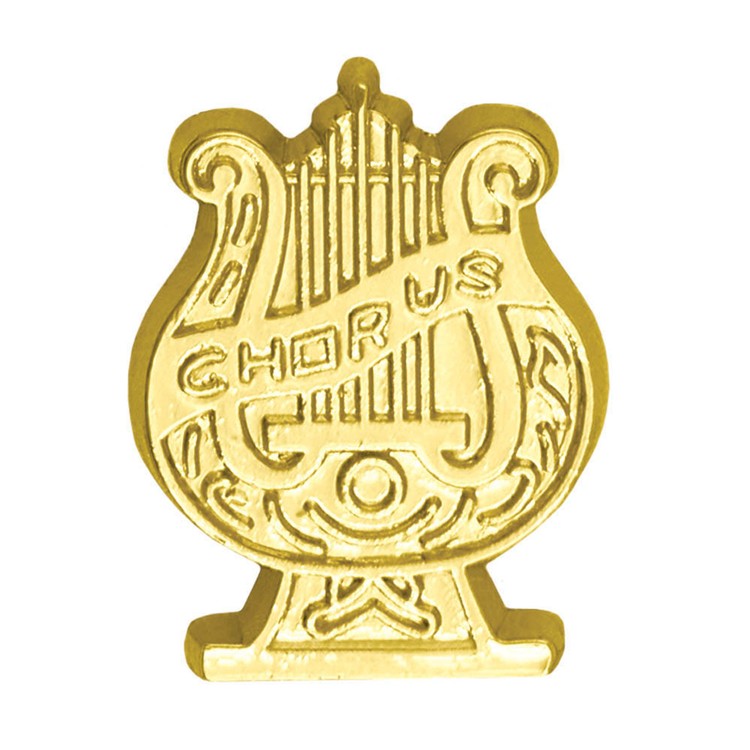 Chrous Bright Gold Chenille Lapel Pin