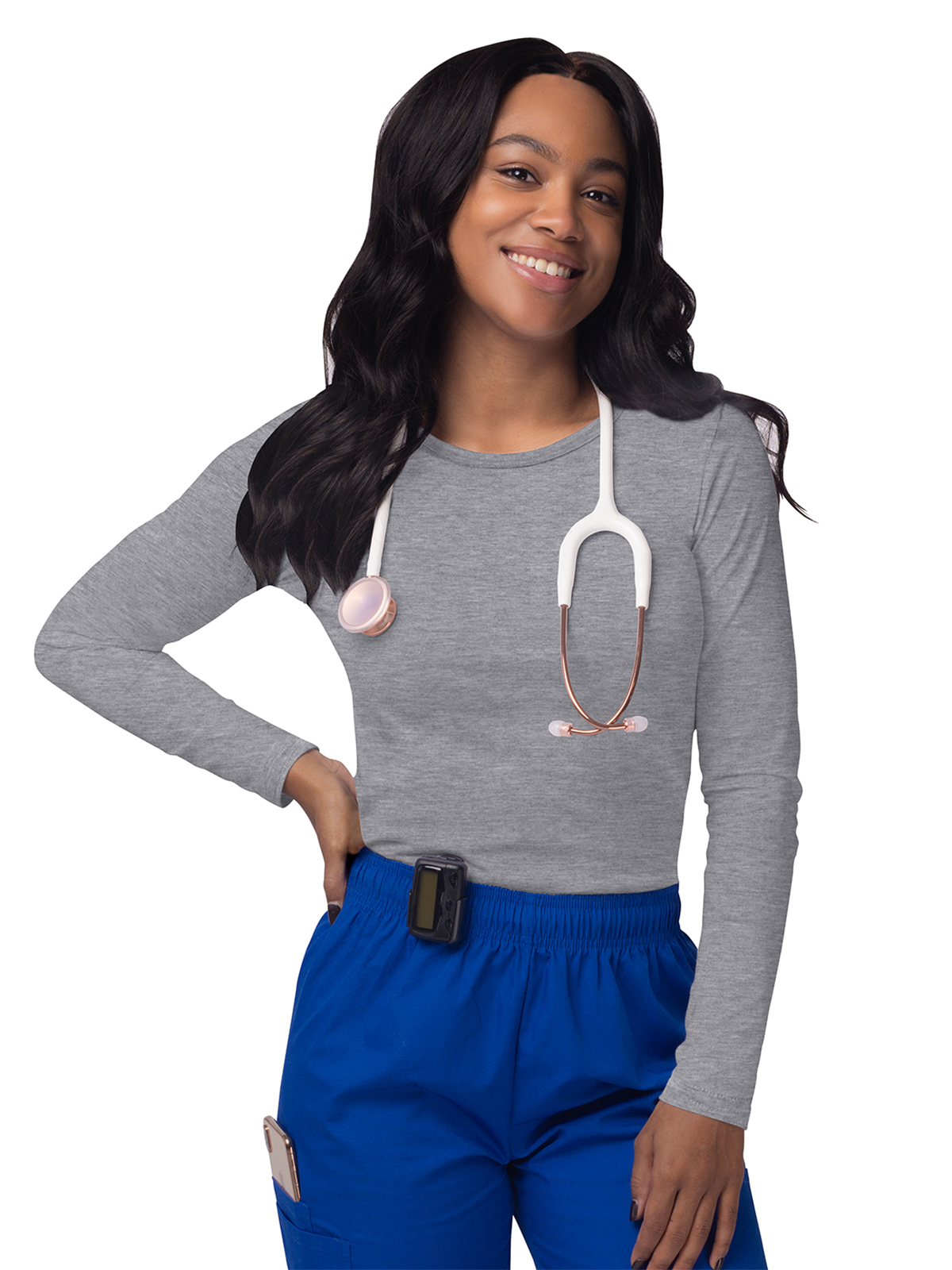 Adar - Sivvan - Women's Long Sleeve Underscrub Tee 12