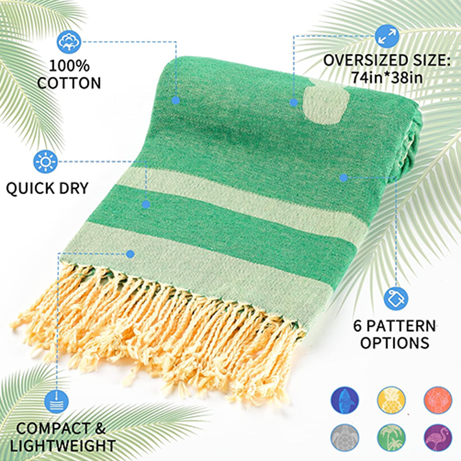 Turkish Jacquard Beach Towel 2