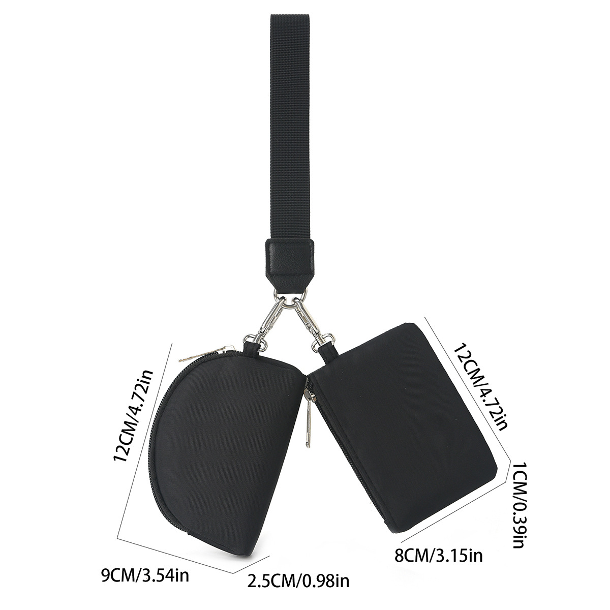 Mini Zip Around Wristlet keychain Wallet for Women 4