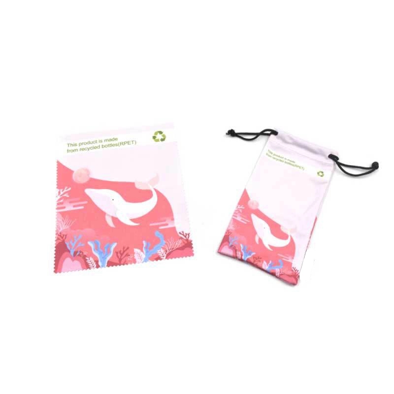Microfiber Sunglass Pouch and Cloth Set 6