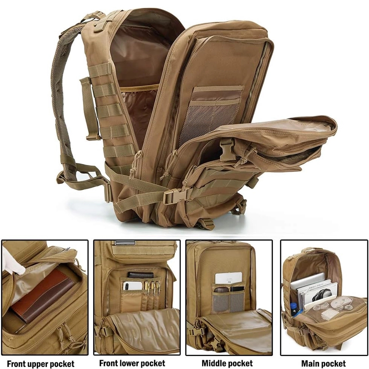 45L Military Tactical Backpacks Molle Army Assault Pack 3