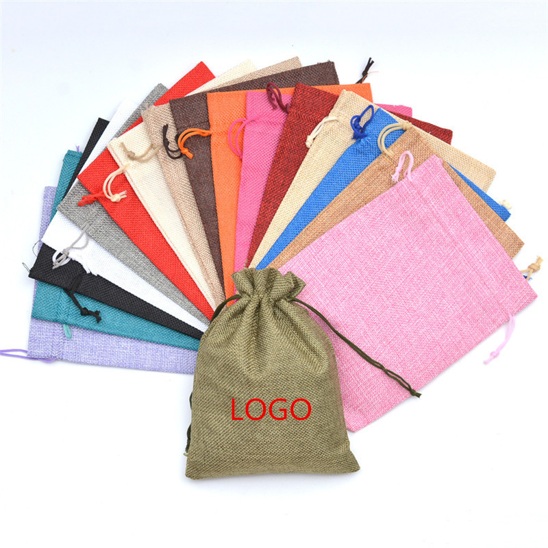 Linen Cloth Drawstring Gift Bag 2
