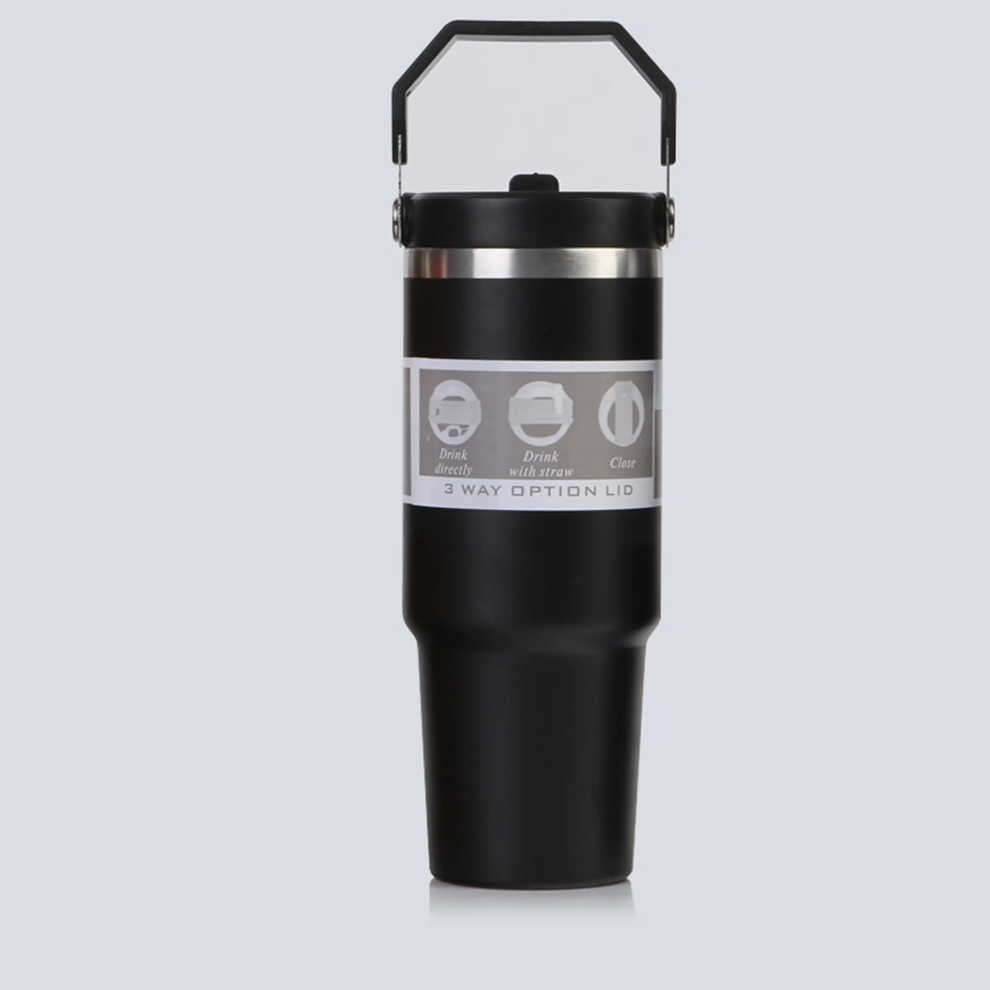 Stainless Steel Car Cup Ice Vacuum Coffee with Straw 19