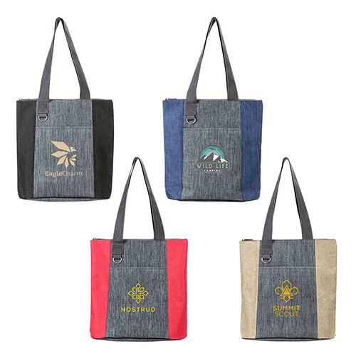Kenmore Heathered Polyester Event Tote, custom tote bag with logo imprint 29