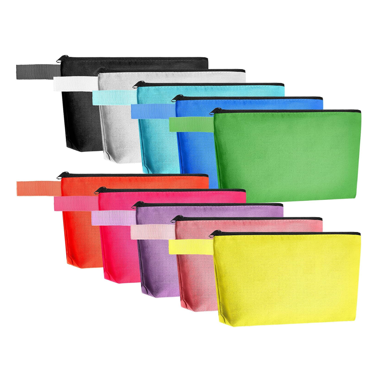 Cotton Canvas Zipper Pouch for Cosmetics and Travel 5