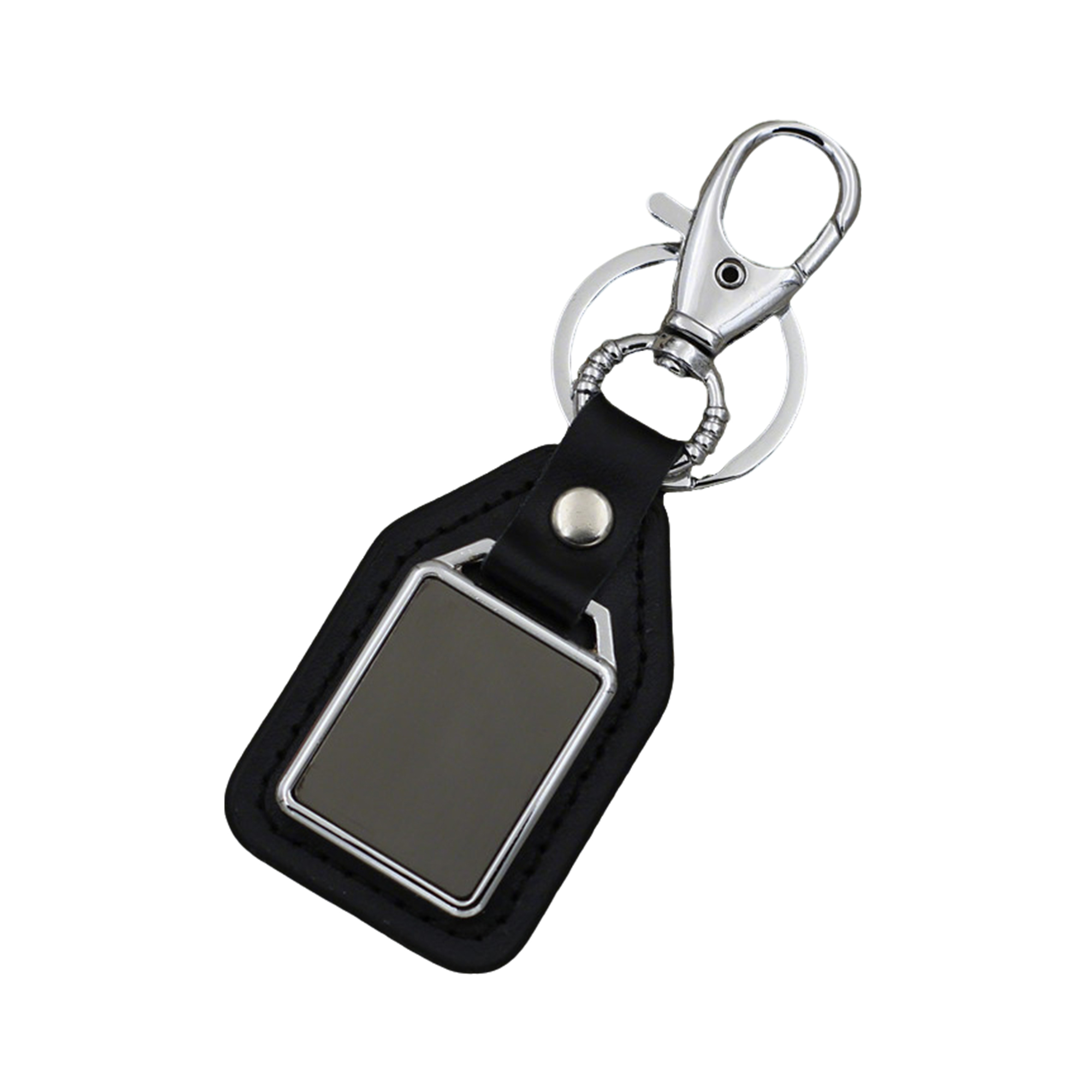 Leatherette Key Ring With Engravable Metal Tab 4.5" Length X 1.5" Width 1