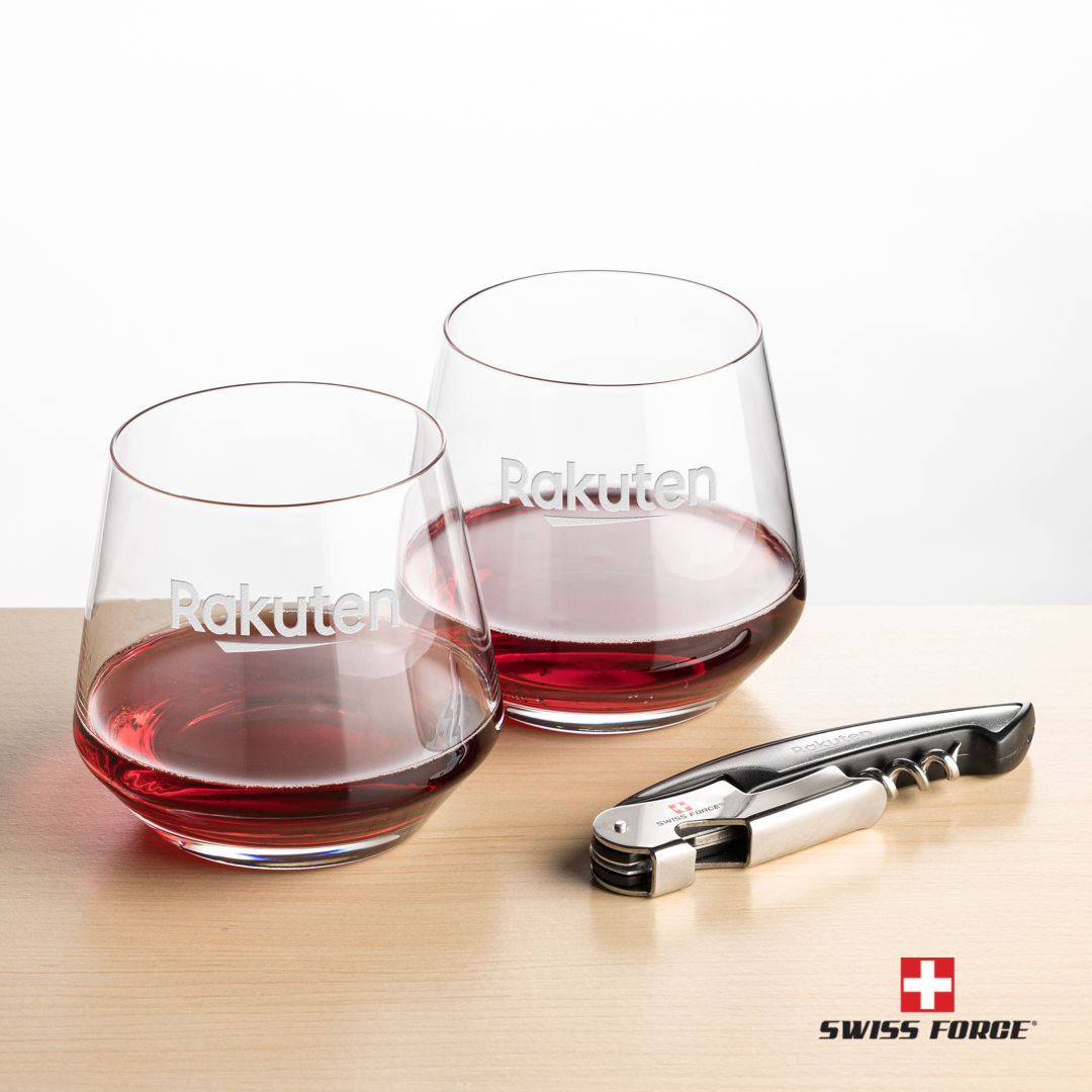 Swiss Force® Opener & Tucson Stemless Wine