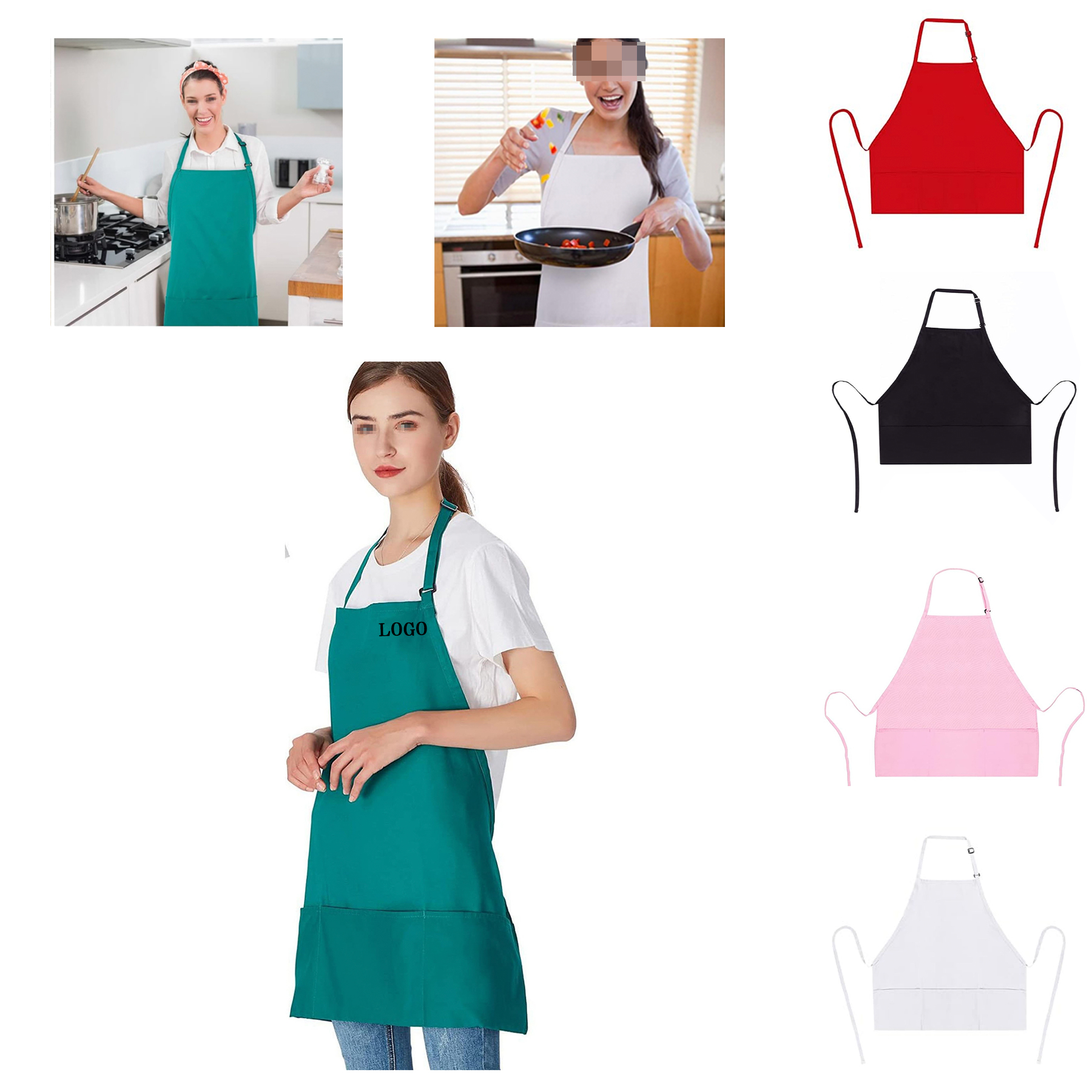 Adjustable Kitchen Bib Apron 1