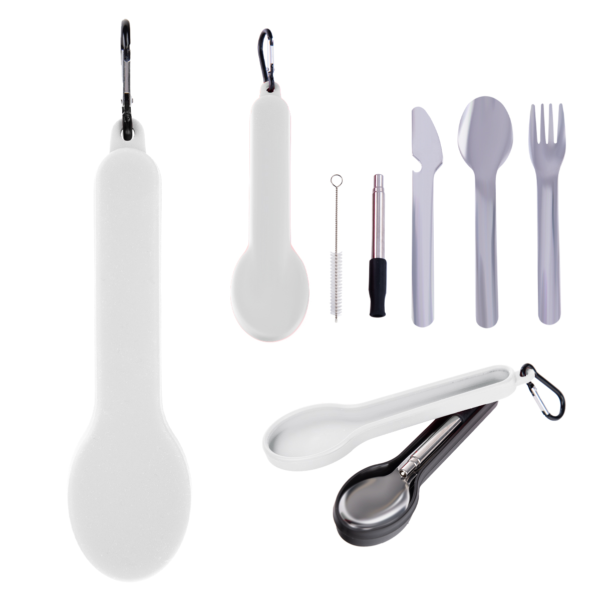 Travel Utensil Set With Silicone Holder 7