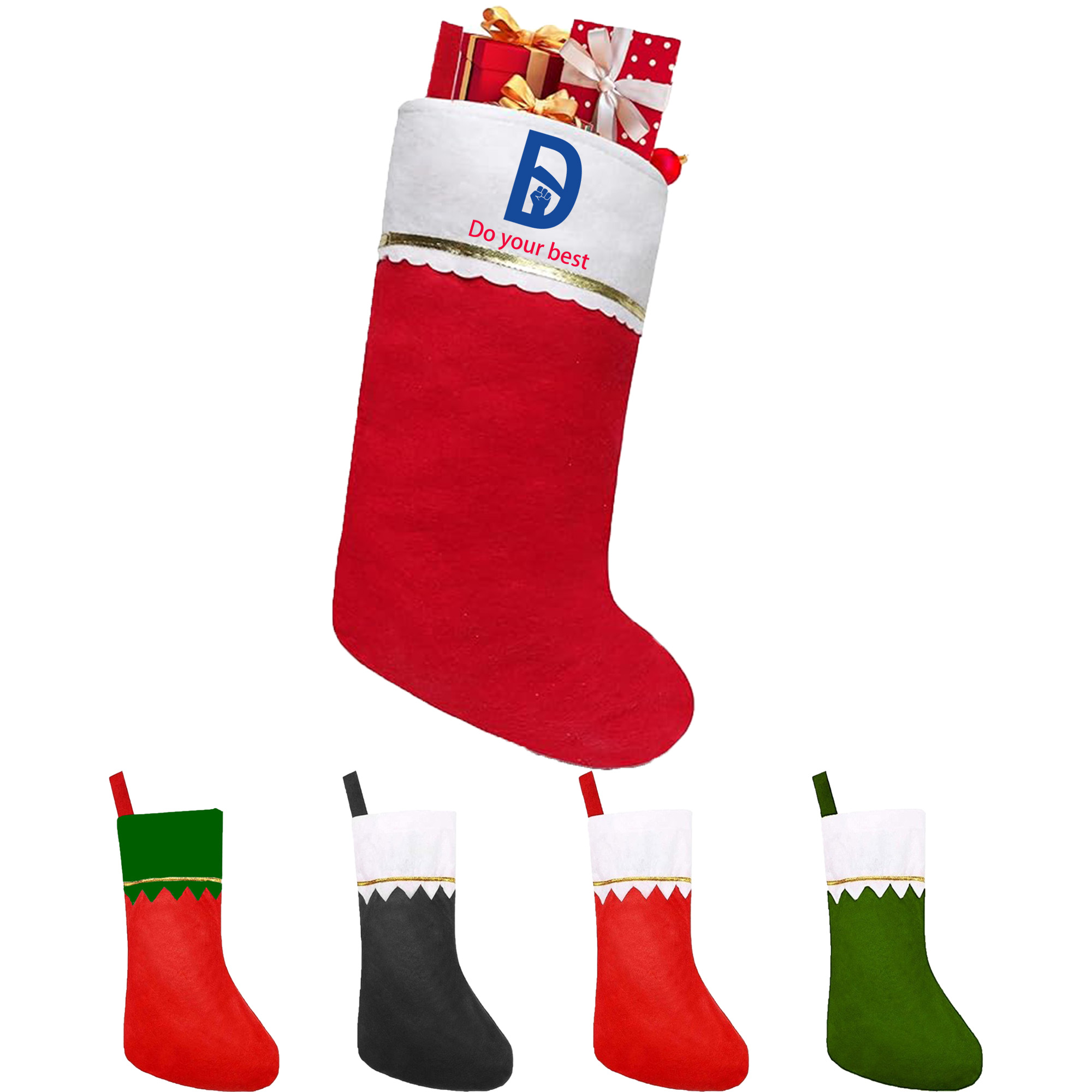 Rustic Christmas Stockings for Holiday Home Decoration 3