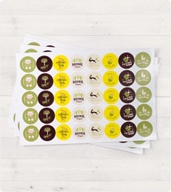 Sheet Stickers-1" x 2-5/8" Round Corner (60 per sheet) 2