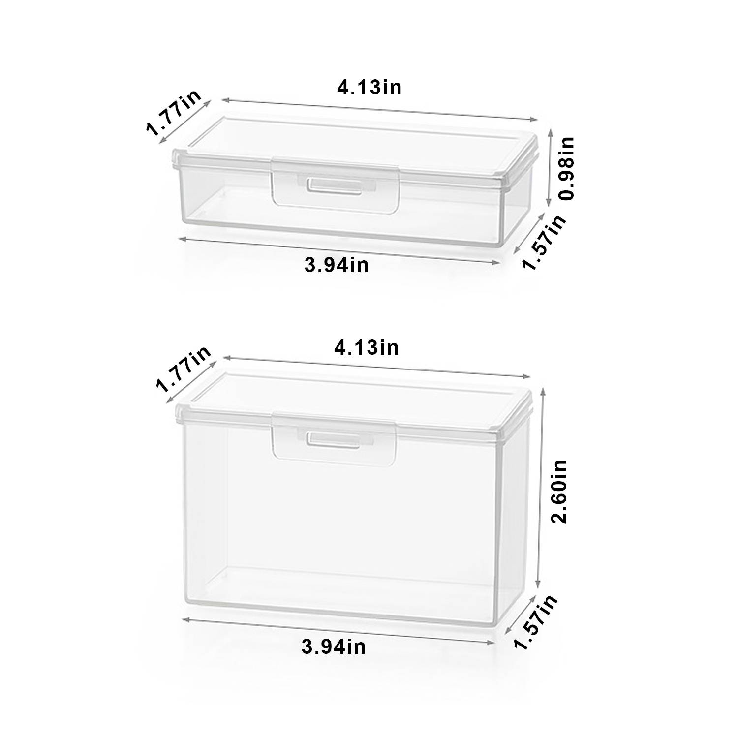 Portable Small Plastic Storage Organizer Containers w/ Lid 3