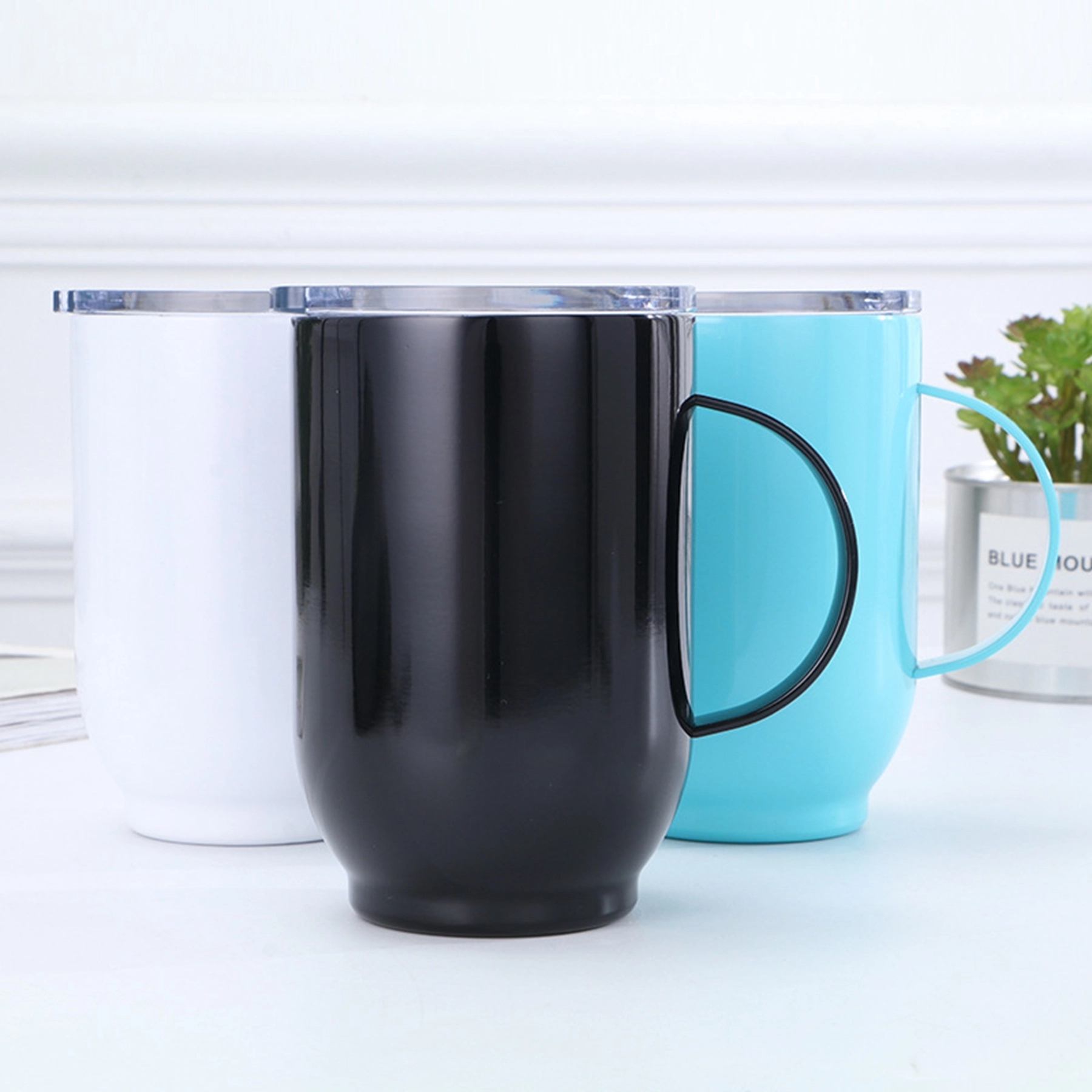16 oz Vacuum Double-insulated Heat Wine Tumbler with Handle 3