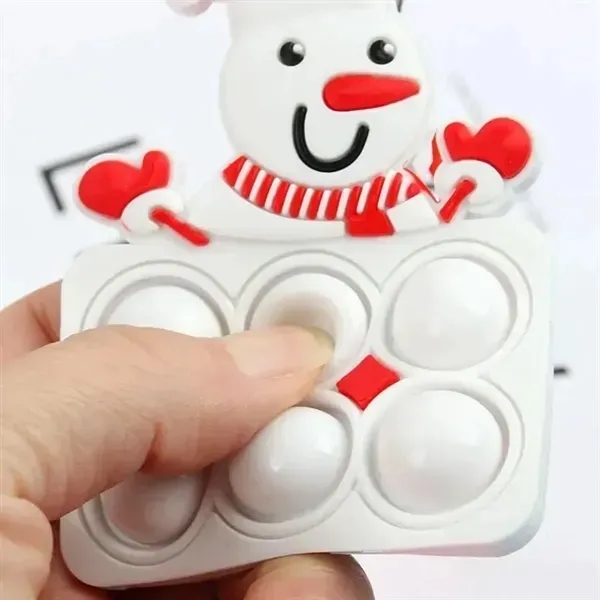 Christmas Ornament Push Bubble Pop Toy Keychain 6