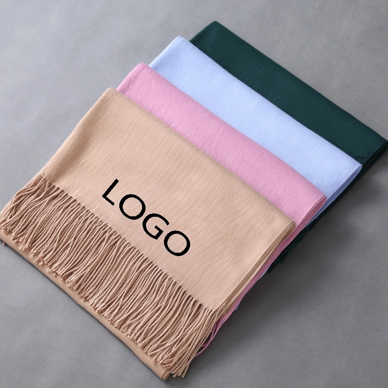 Custom Imitation Cashmere Scarf  Shawl With Tassels 7