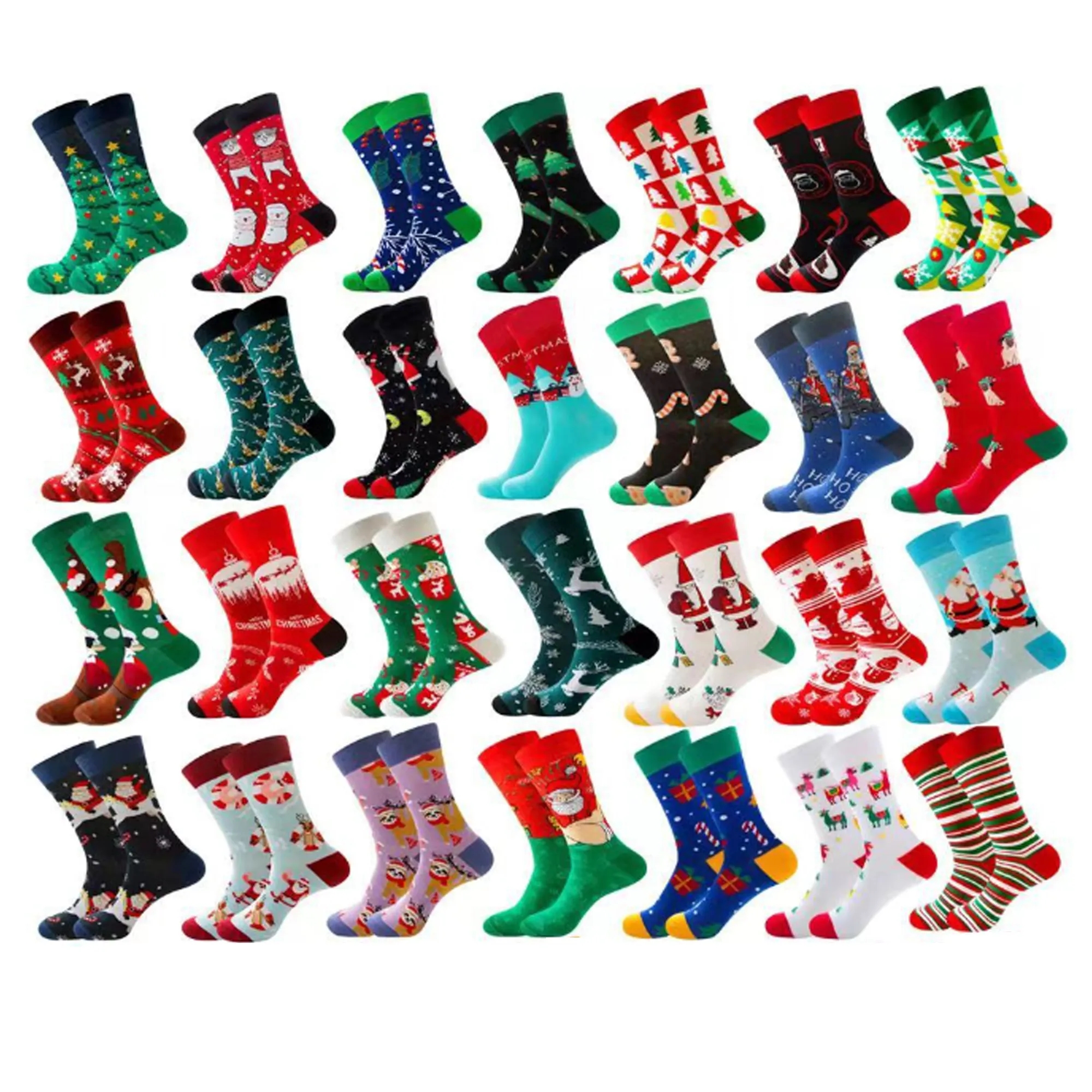 MOQ100 Custom Socks Christmas Snowman Holiday 4
