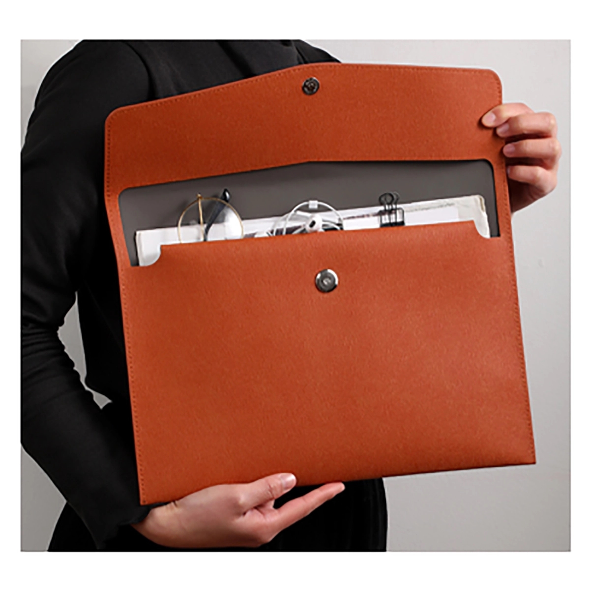 Pu Leather A4 File Folder Document Holder 1