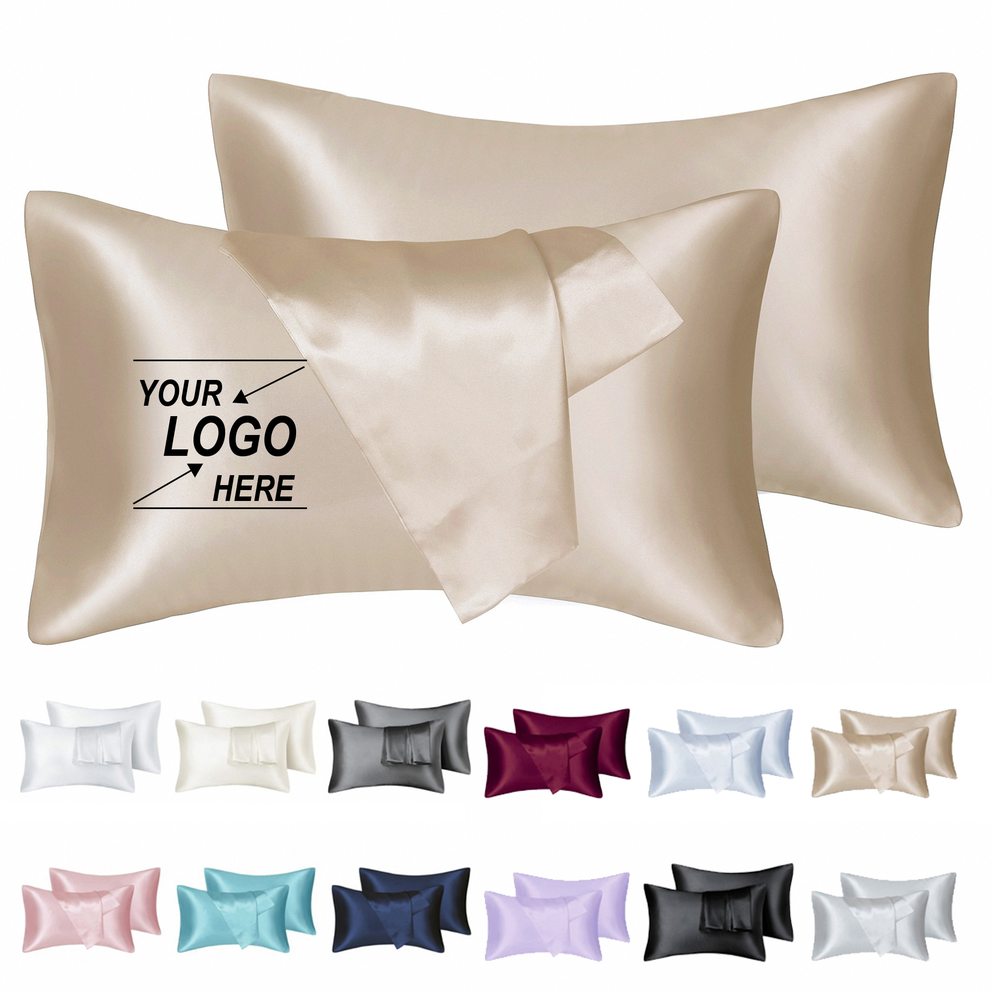 Soft Satin Pillowcase Set 2 Pack 6