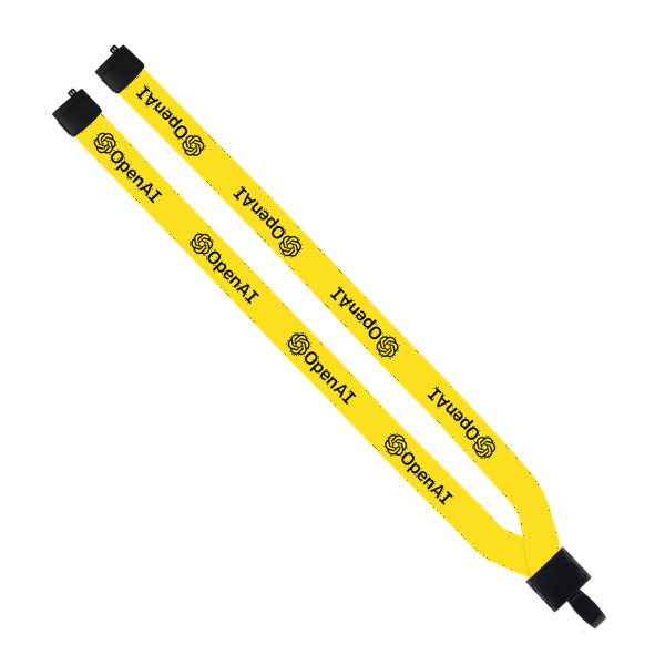 3/4" Polyester Lanyard with Non-Swivel Plastic Hook 123