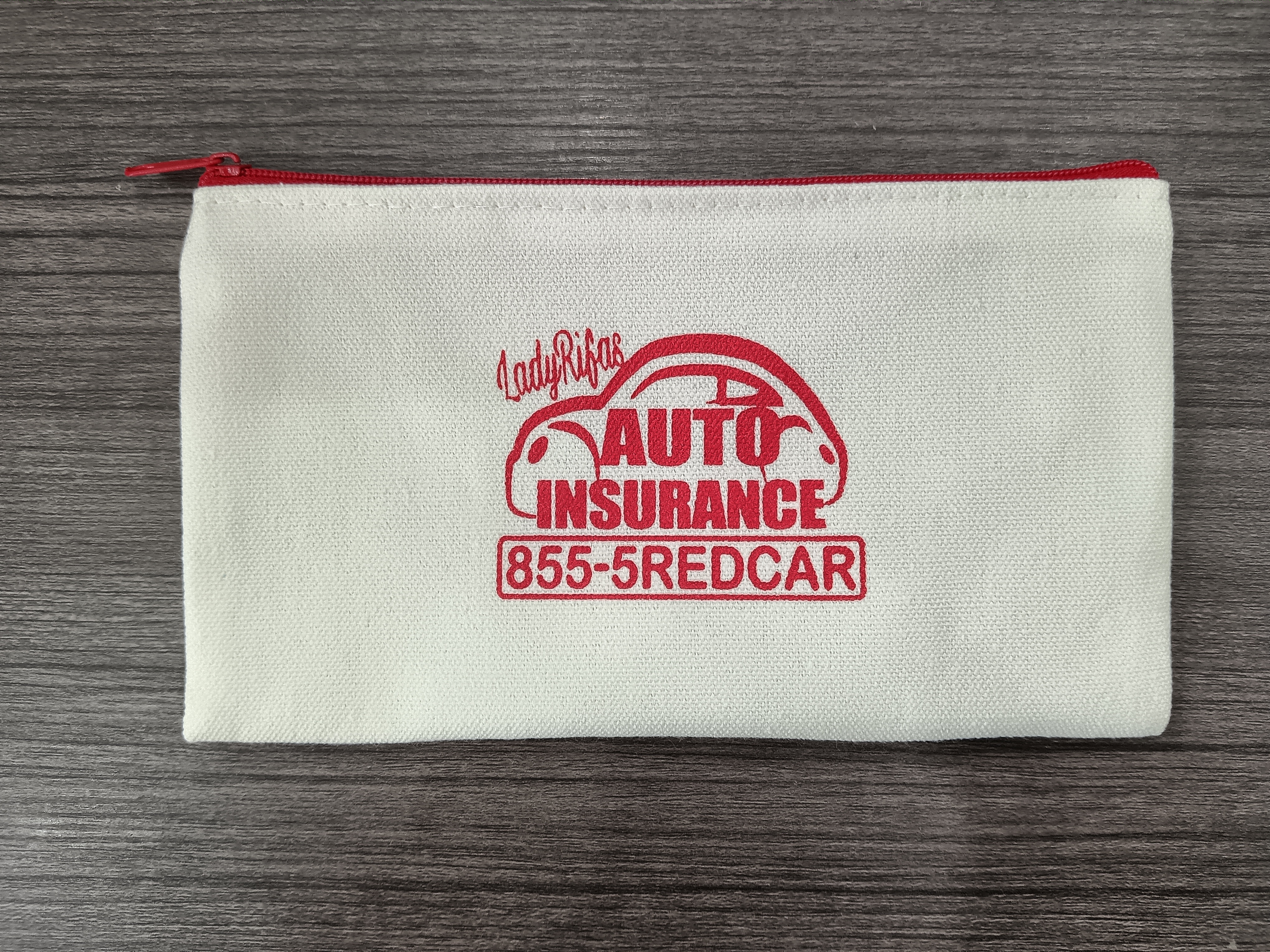 Canvas Pencil Zipper Bag, custom tote bag with logo imprint 3
