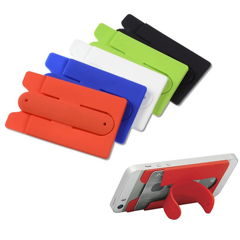 Silicone wallet holder phone stand 2